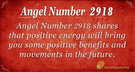 2918 angel number meaning